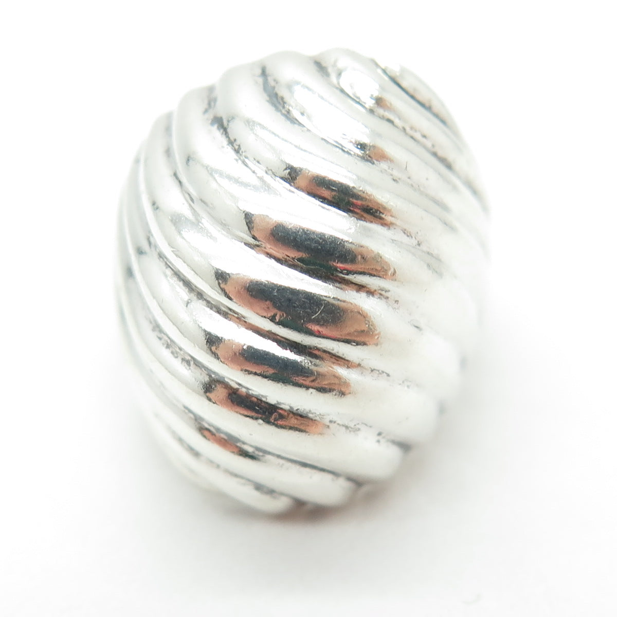 925 Sterling Silver Vintage Mexico Ribbed Domed Ring Size 8.75