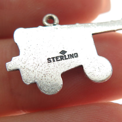 BATES & KLINKE 925 Sterling Silver Vintage Fort Ticonderoga Cannon Charm Pendant