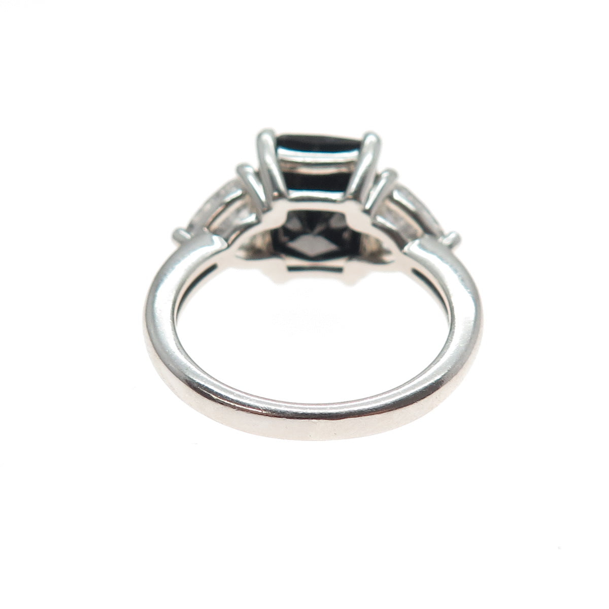 925 Sterling Silver Blue & White C Z Ring Size 7.75