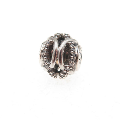 Pandora 925 Sterling Silver C Z Essence Caring Slide Bead Charm