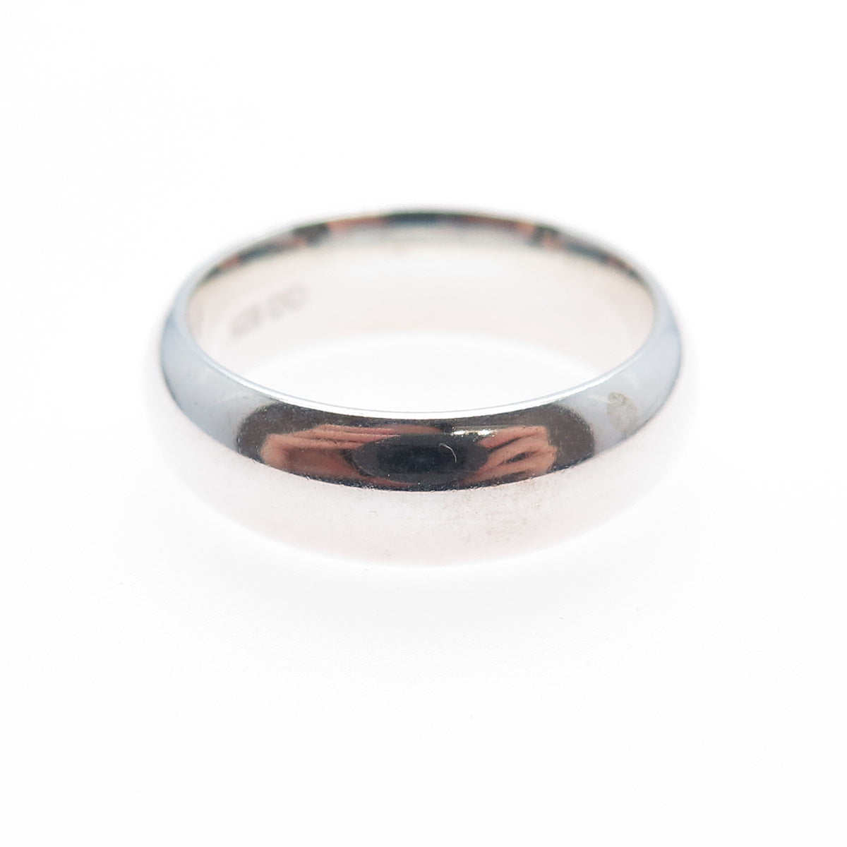 925 Sterling Silver Vintage Classic Wedding Band Ring Size 6