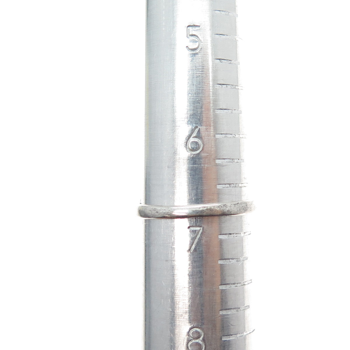 925 Sterling Silver Vintage Swirl Beaded Oxidized Ring Size 6.75