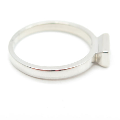 925 Sterling Silver Baguette-Cut Red C Z Ring Size 6.75