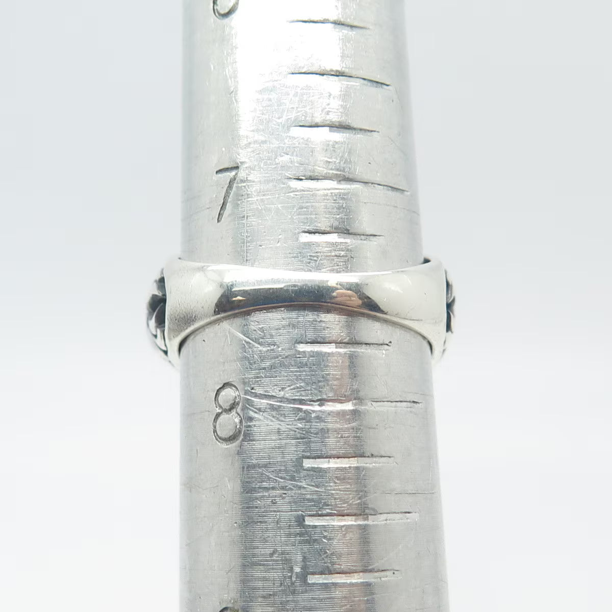 925 Sterling Silver Vintage Real Black Onyx Gemstone Elongated Ring Size 7.5