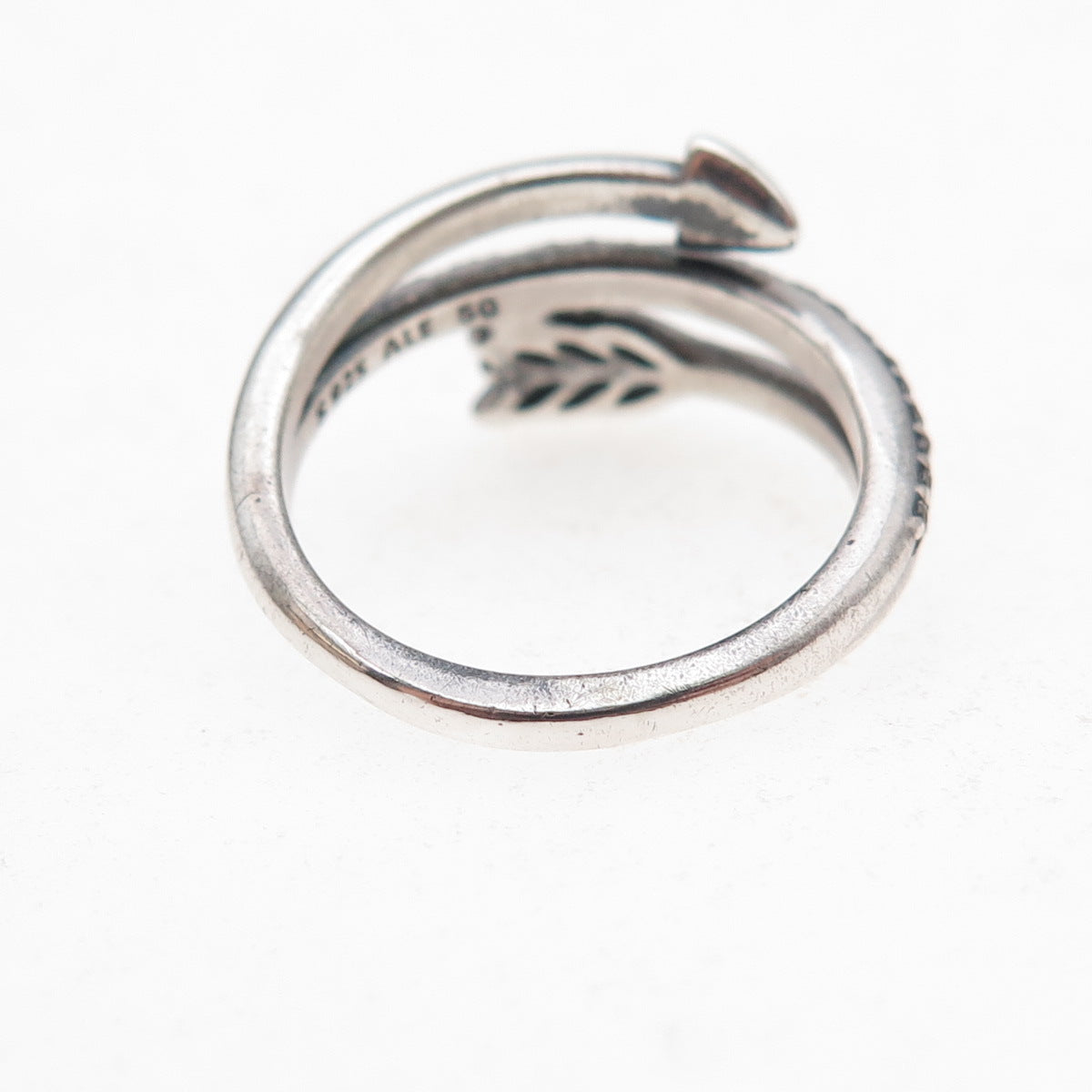 Pandora 925 Sterling Silver Round-Cut C Z Loved Sparkling Arrow Ring Size 5.25