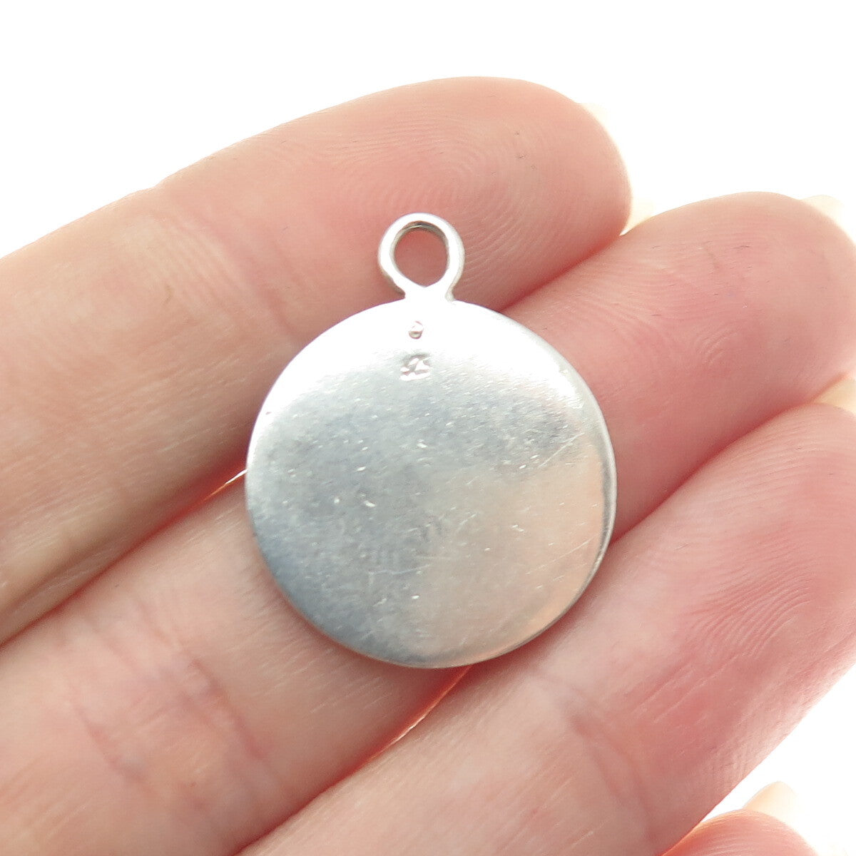 925 Sterling Silver Vintage Enamel Sunrise Minimalist Charm Pendant