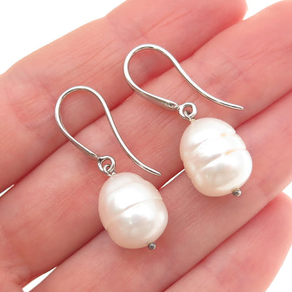 Honora 925 Sterling Silver Real Baroque Pearl Dangle Earrings