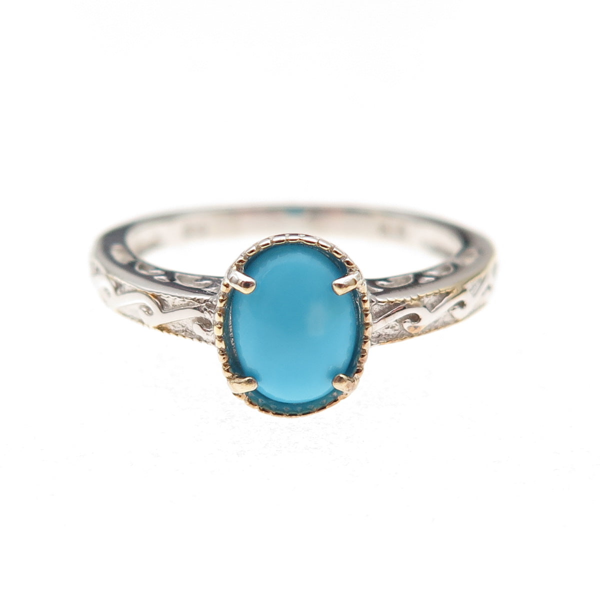Chuck Clemency 925 Sterling Silver Real Sleeping Beauty Turquoise Ring Size 8