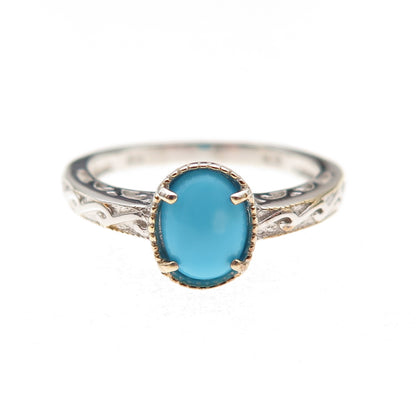 Chuck Clemency 925 Sterling Silver Real Sleeping Beauty Turquoise Ring Size 8