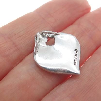 925 Sterling Silver Lavender & White Rhinestone Mom & Child Heart Charm Pendant
