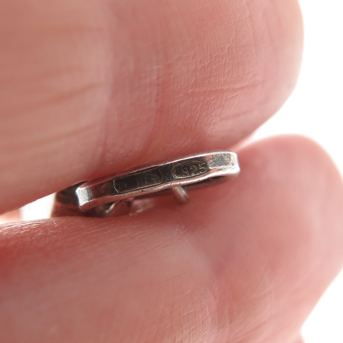 925 Sterling Vintage Italy Telephone Receiver & Pencil Minimalist Charm Pendant