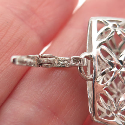 Michael Anthony 925 Sterling Silver Vintage Italy Floral Charm Pendant