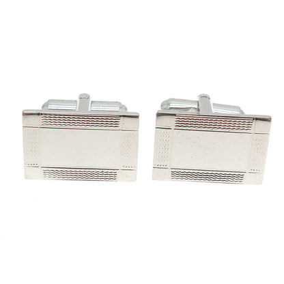 925 Sterling Silver Vintage Engraved Cufflinks