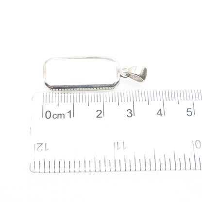 CHARLES WINSTON 925 Sterling Silver Vintage Real MOP Charm Pendant
