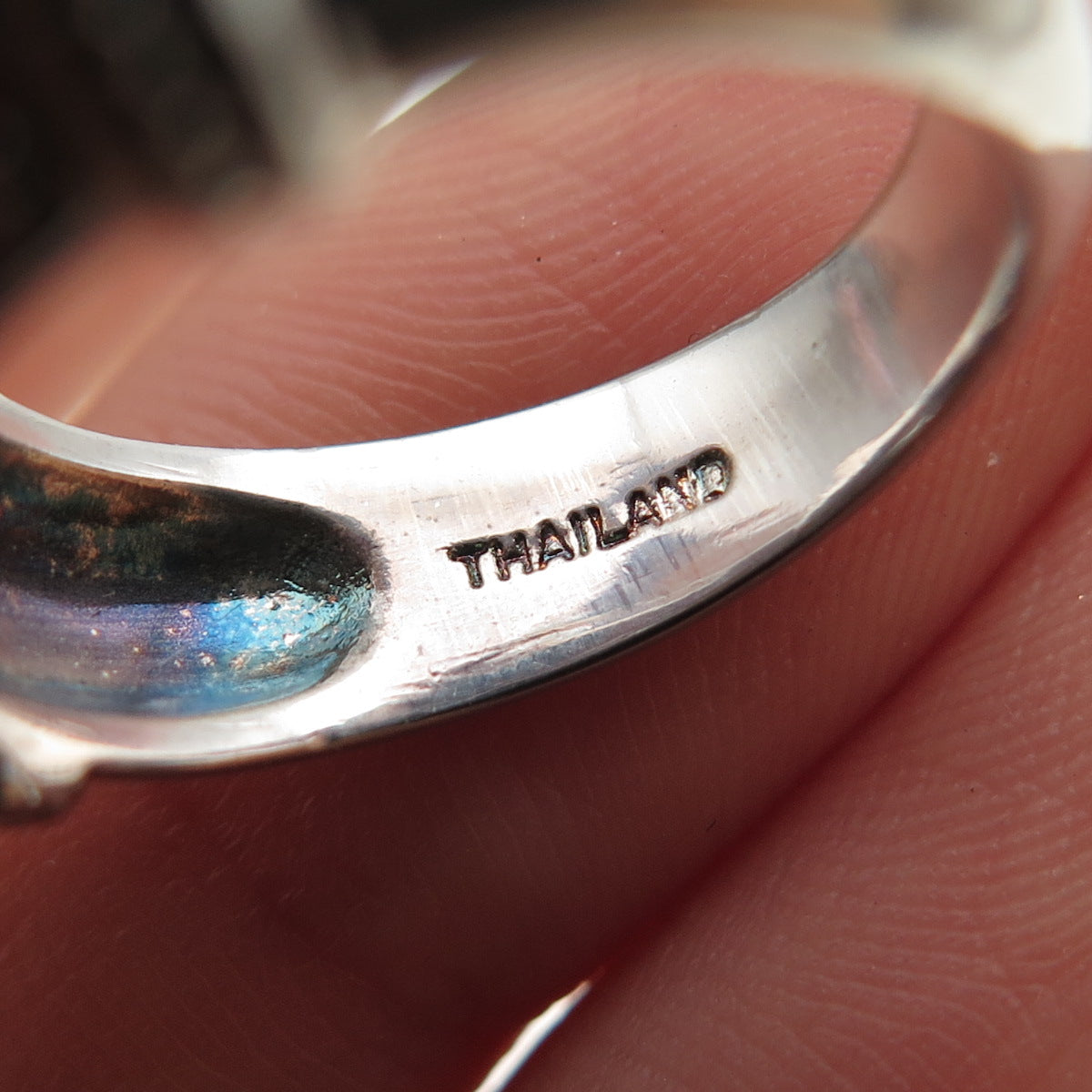 925 Sterling Silver Vintage Real Round-Cut Ruby Ring Size 6