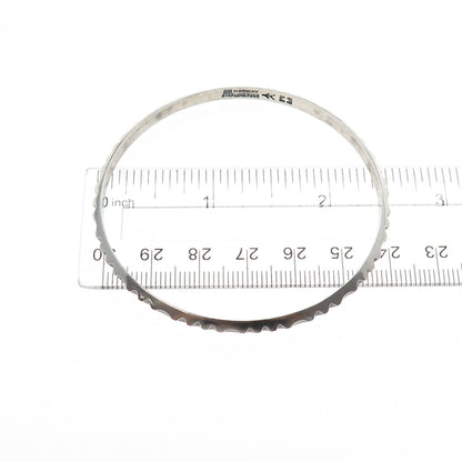 ERLING CHRISTOFFERSEN 925S Sterling Silver Vintage Norway Bangle Bracelet 7.25"