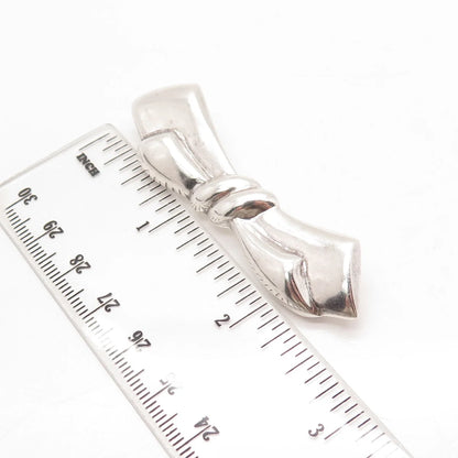 925 Sterling Silver Vintage Bow Pin Brooch
