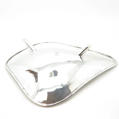 925 Sterling Silver Antique Art Deco Mexico Footed Dish