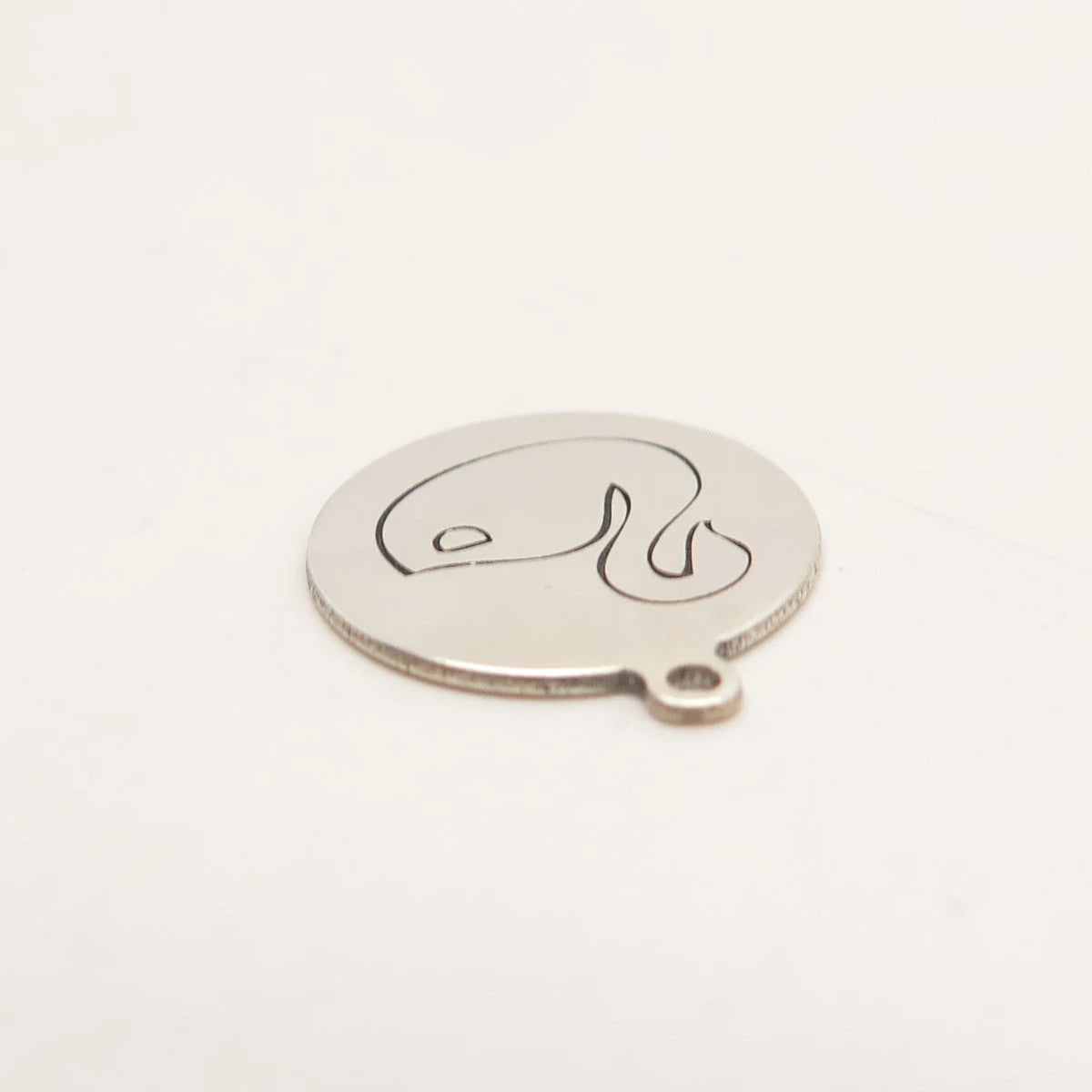 925 Sterling Silver USA Two In Town Swan Bird Charm Pendant