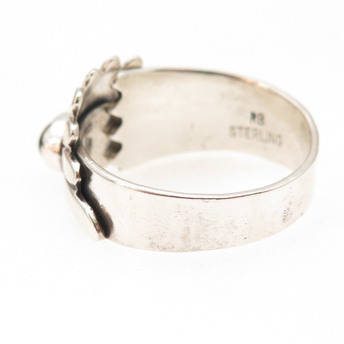 Richard Begay Navajo Old Pawn Sterling Silver Vintage Black Onyx Ring Size 12.25