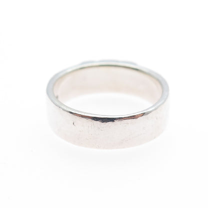 PETER STONE 925 Sterling Silver Vintage Celtic Knot Oxidized Band Ring Size 6