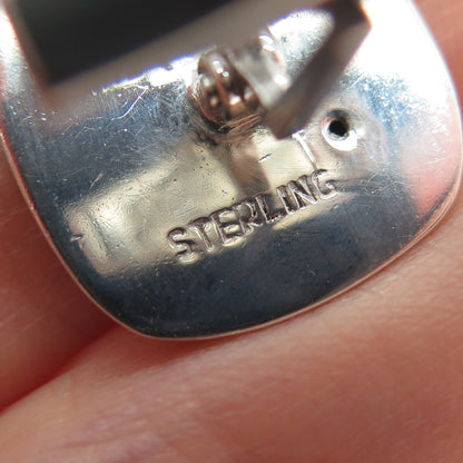 925 Sterling Silver Antique Siam Niello Hindu Goddess Cufflinks