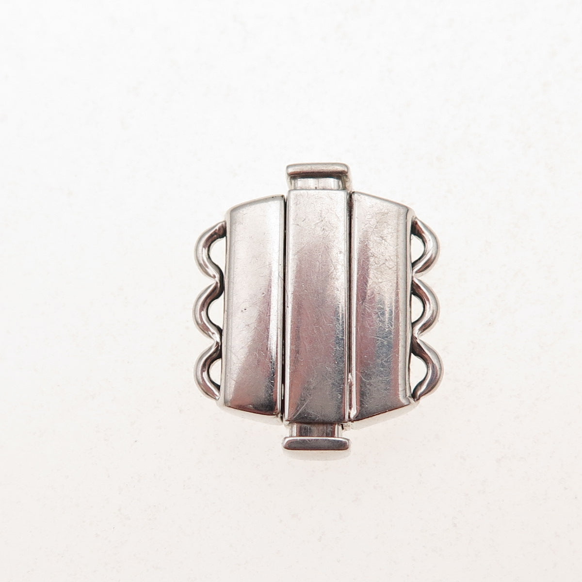 925 Sterling Silver Vintage Bracelet / Necklace Jewelry Push Lock Clasp