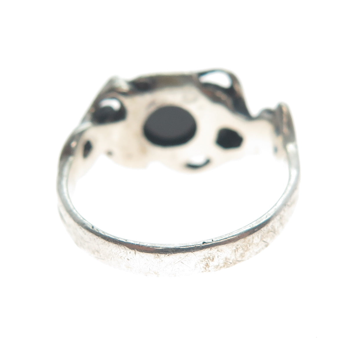 CARMELIO PATNIA Old Pawn 925 Sterling Vintage Real Black Onyx Ring Size 8.25