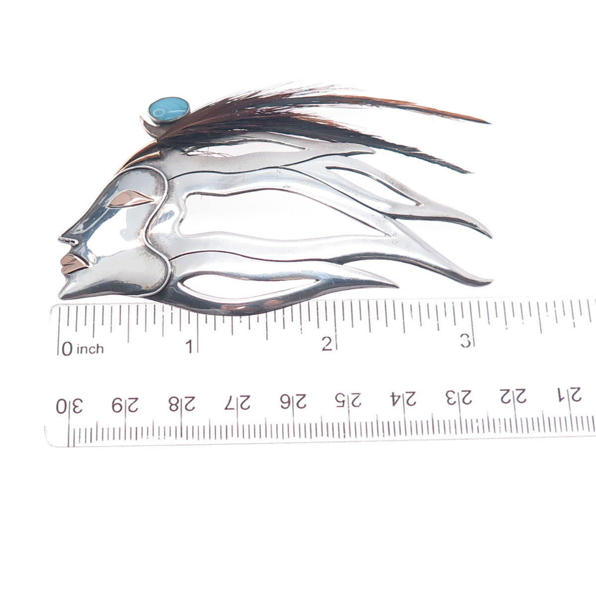 925 Sterling 14K Gold Vintage Real Opal Feather Fairy Centerpiece Slide Pendant