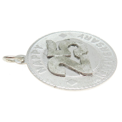 925 Sterling Silver Vintage "Happy Anniversary 25" Pendant