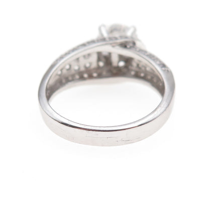 Seta 925 Sterling Silver Round-Cut C Z Engagement Ring Size 9.25