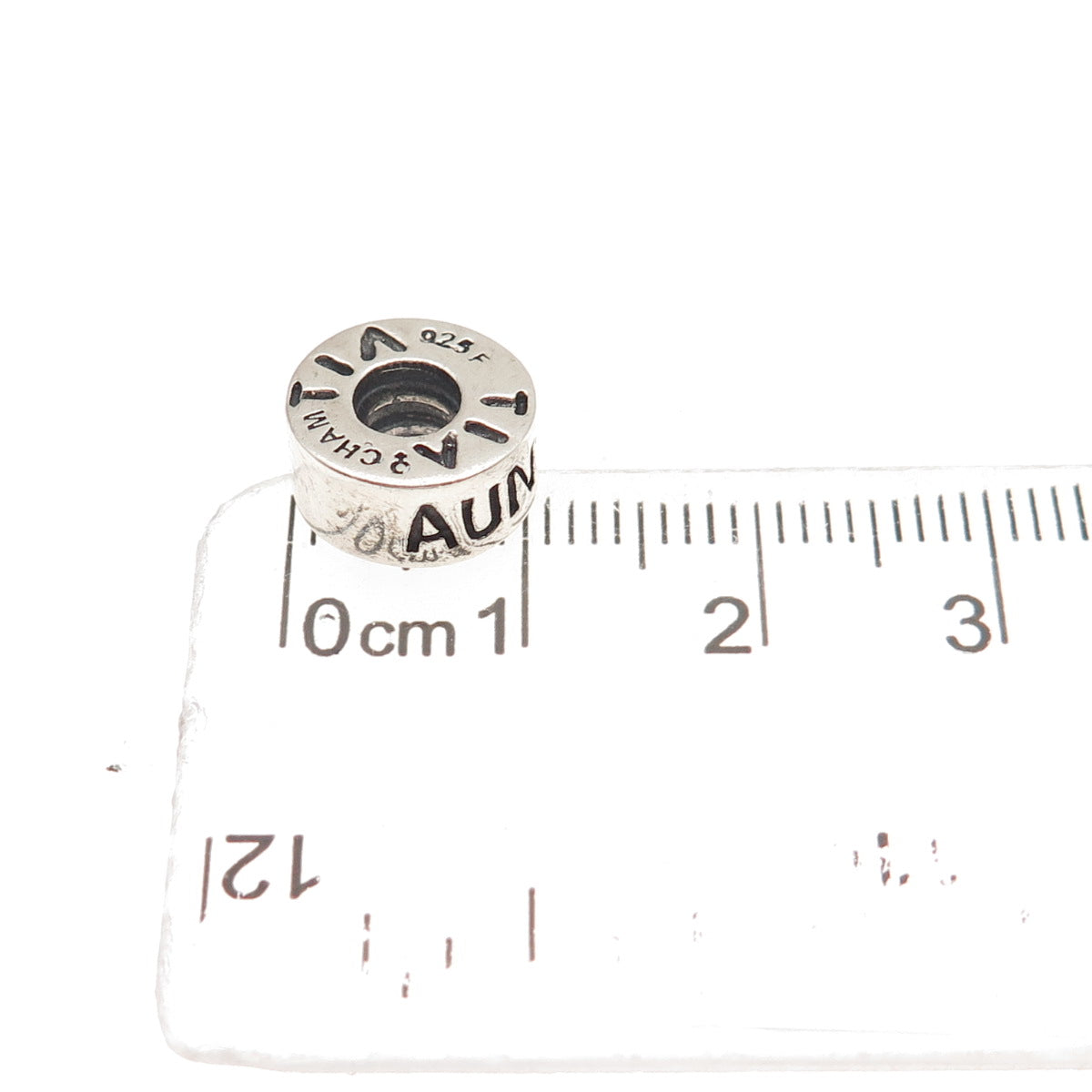 Chamilia 925 Sterling Silver Aunt Tia Tante Slide Spacer Charm