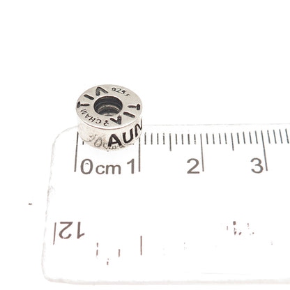 Chamilia 925 Sterling Silver Aunt Tia Tante Slide Spacer Charm