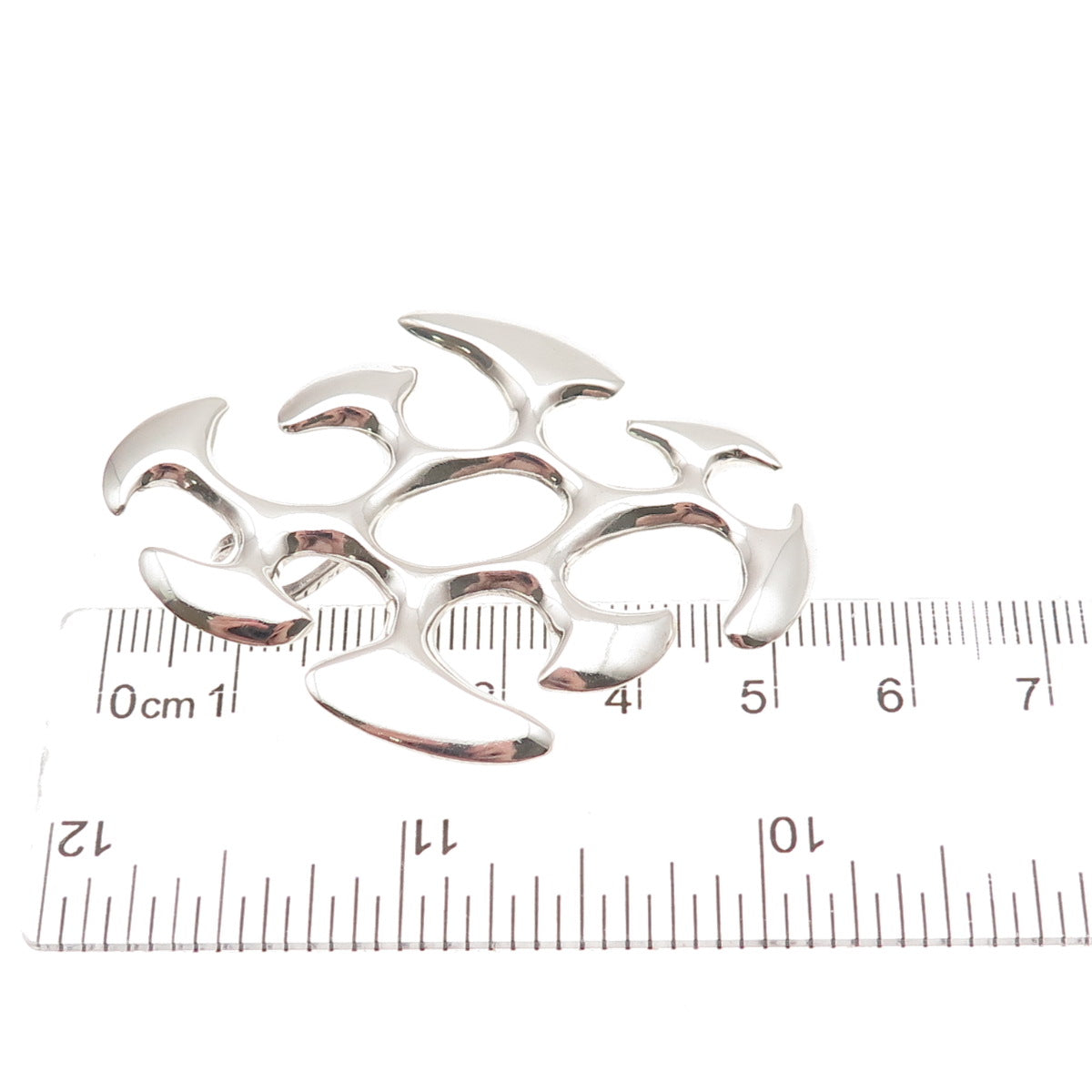925 Sterling Silver Vintage Mexico Modernist Slide Pendant