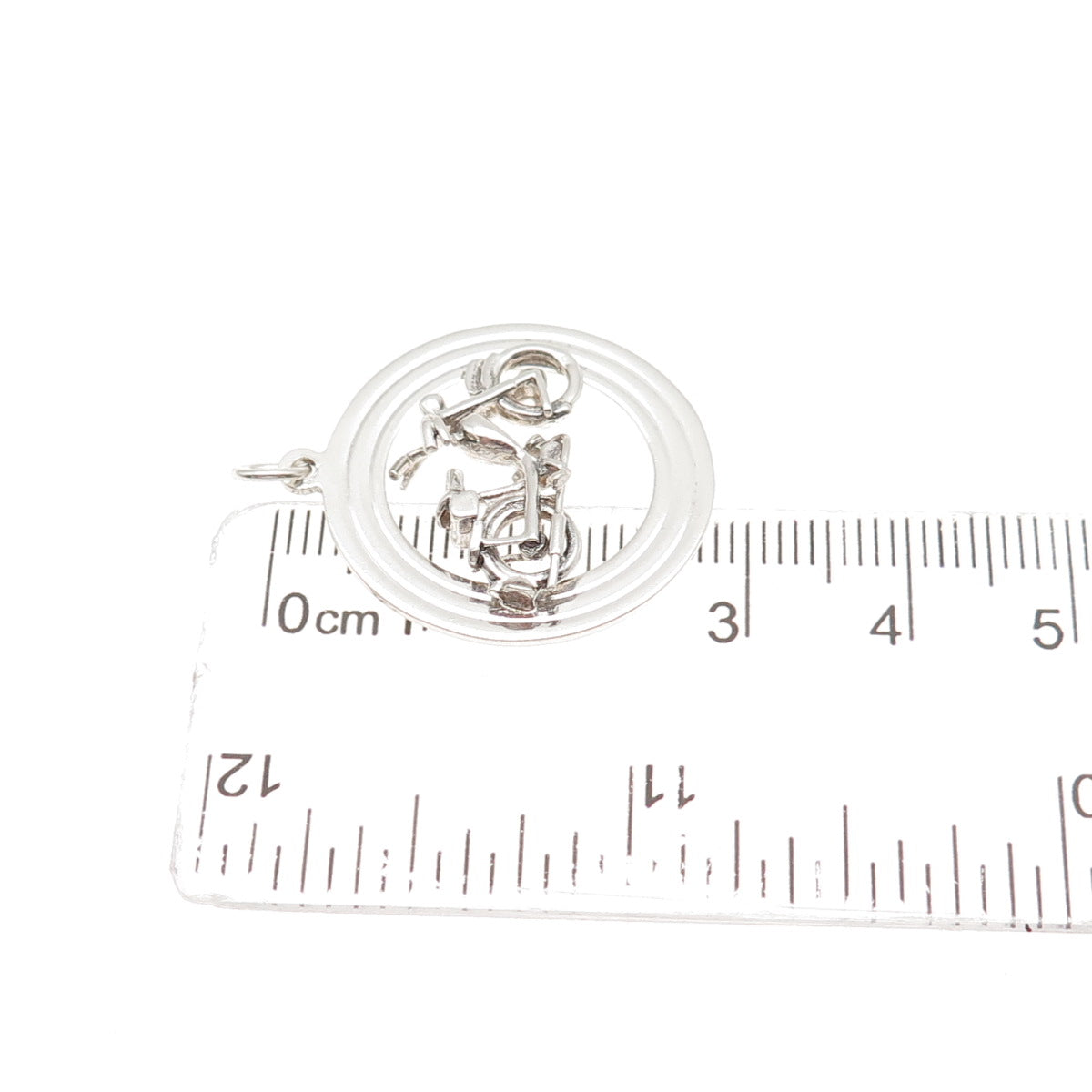 Payton Pepper & Sons Sterling Silver Vintage 1965 Birmingham Motorcycle Pendant