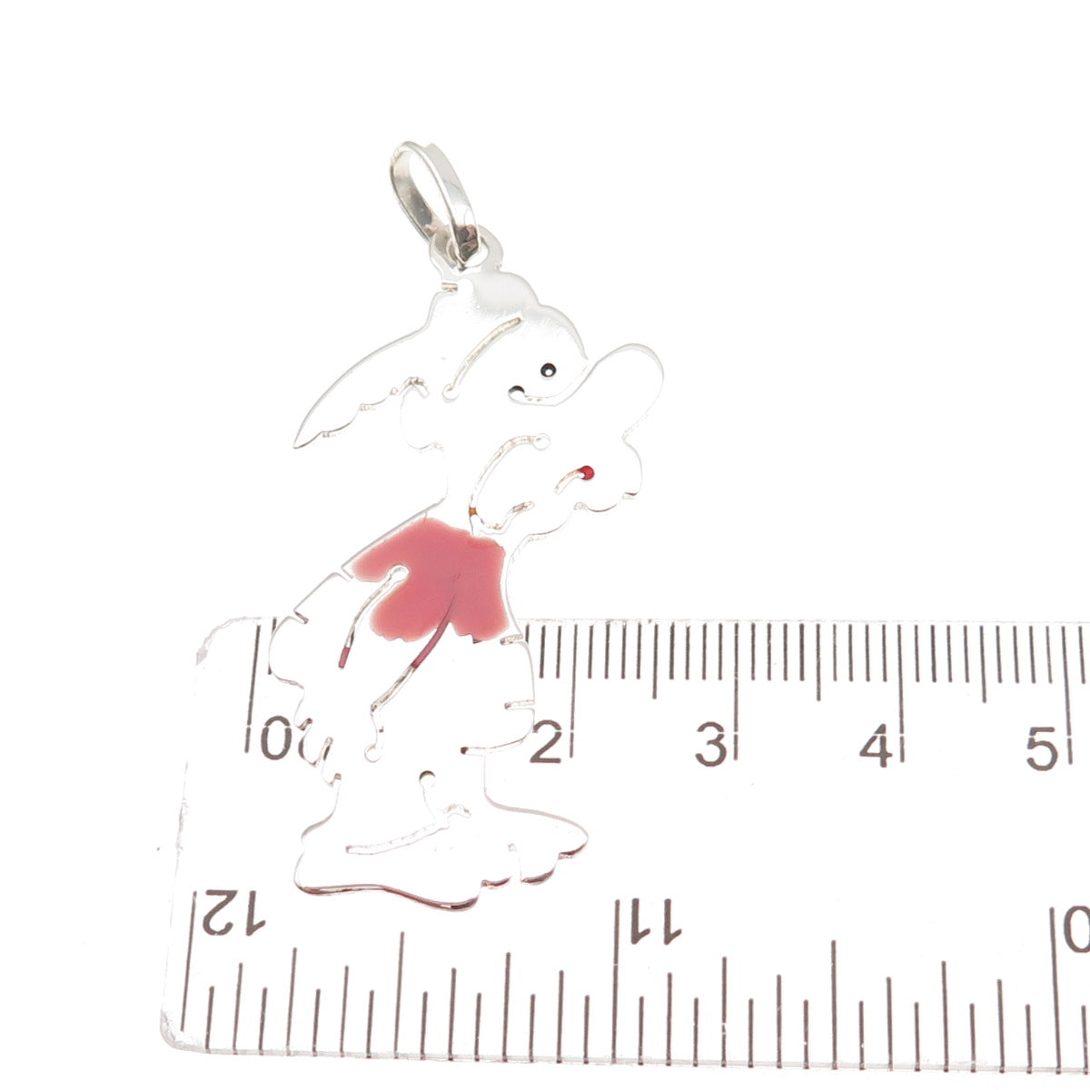 925 Sterling Silver Vintage Italy Enamel Asterix Charm Pendant