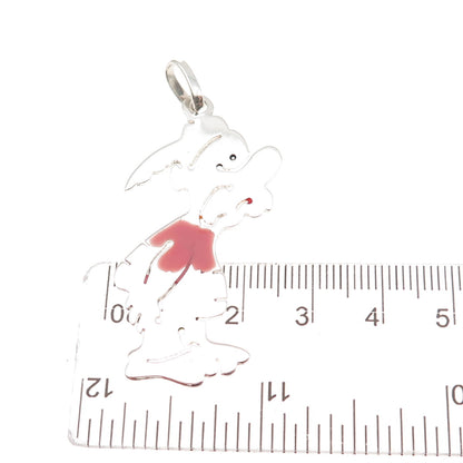 925 Sterling Silver Vintage Italy Enamel Asterix Charm Pendant