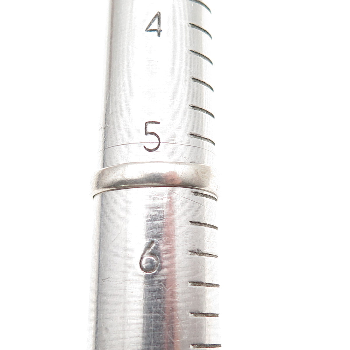 925 Sterling Silver Vintage Mexico Modernist Ribbed Oxidized Ring Size 5.5