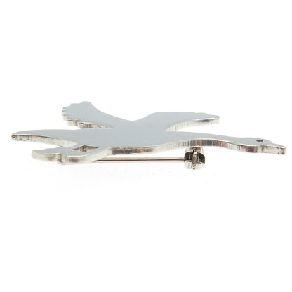 W. E. RICHARDS 925 Sterling Silver Vintage Flying Goose Pin Brooch