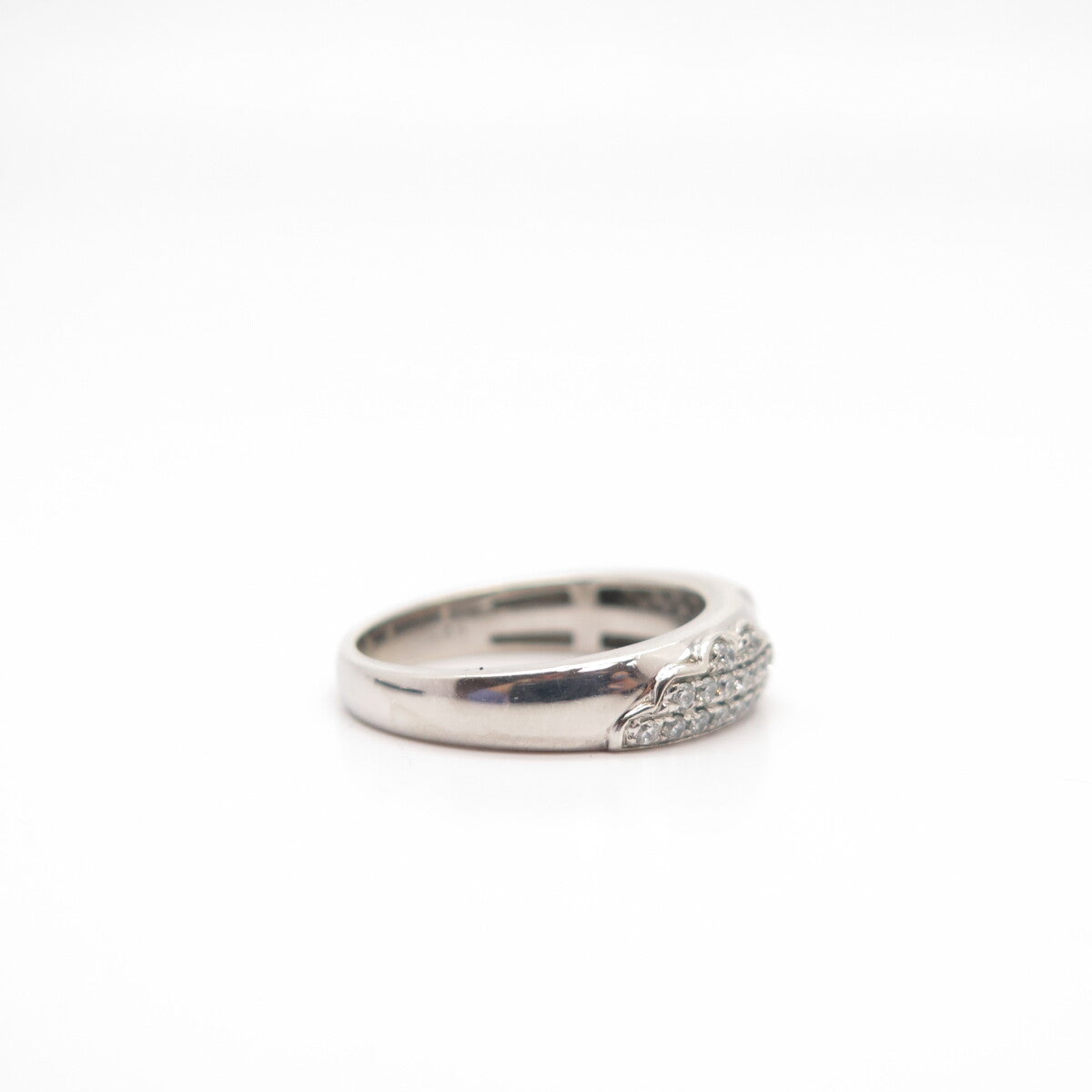 925 Sterling Silver Pave C Z Ring Size 7