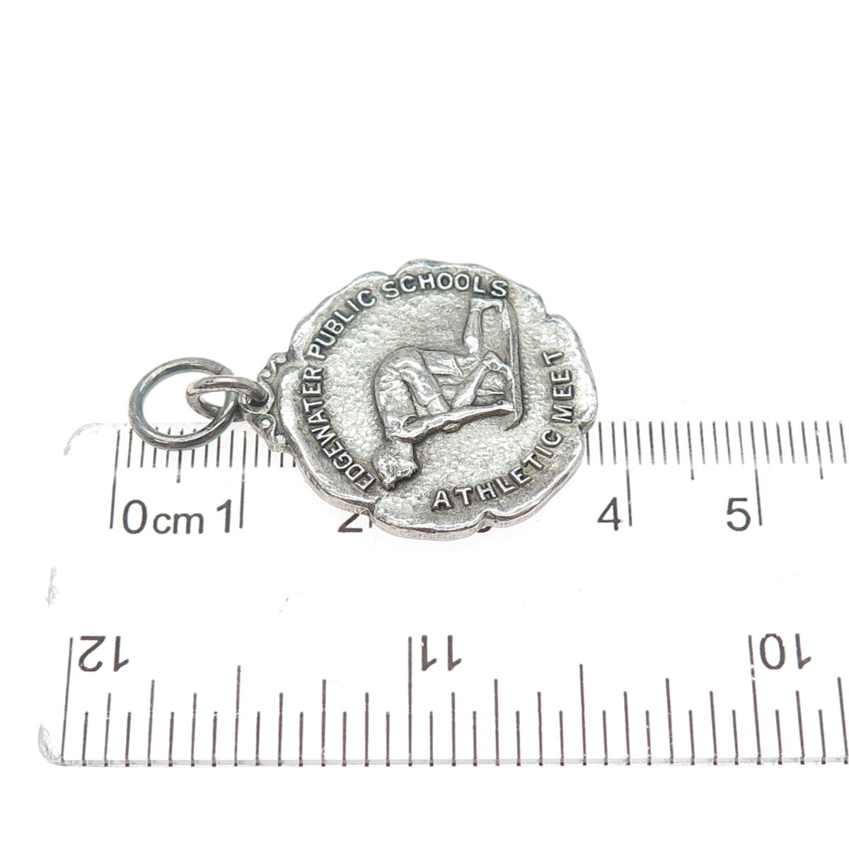 925 Sterling Silver Antique 1935 Edgewater Public Schools Athletic Meet Pendant