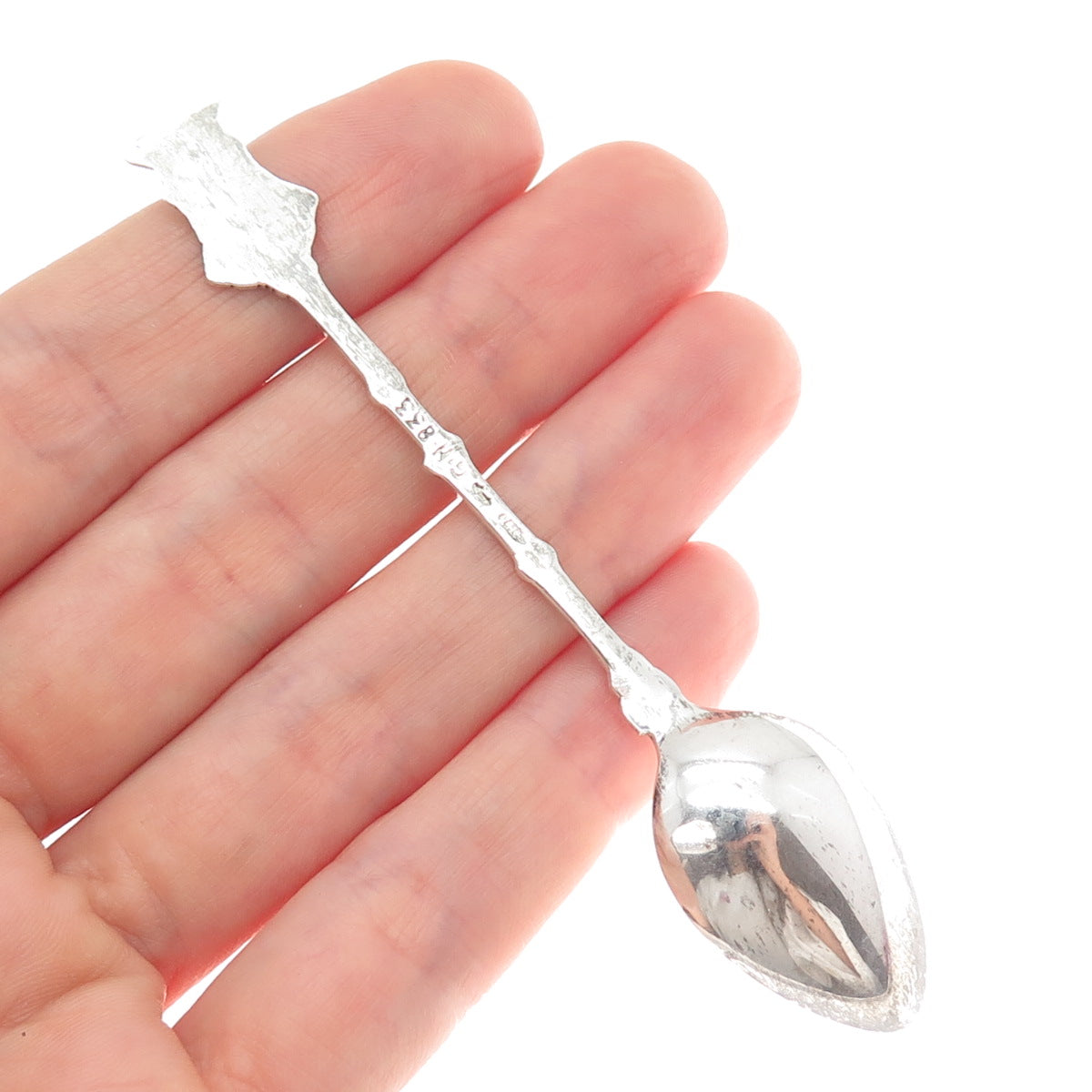 GEBR. HUISMAN GH3 833 Silver Antique Dutch Brussels Coat of Arms Coffee Spoon