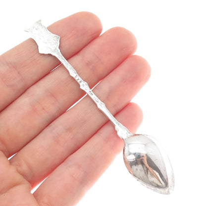 GEBR. HUISMAN GH3 833 Silver Antique Dutch Brussels Coat of Arms Coffee Spoon