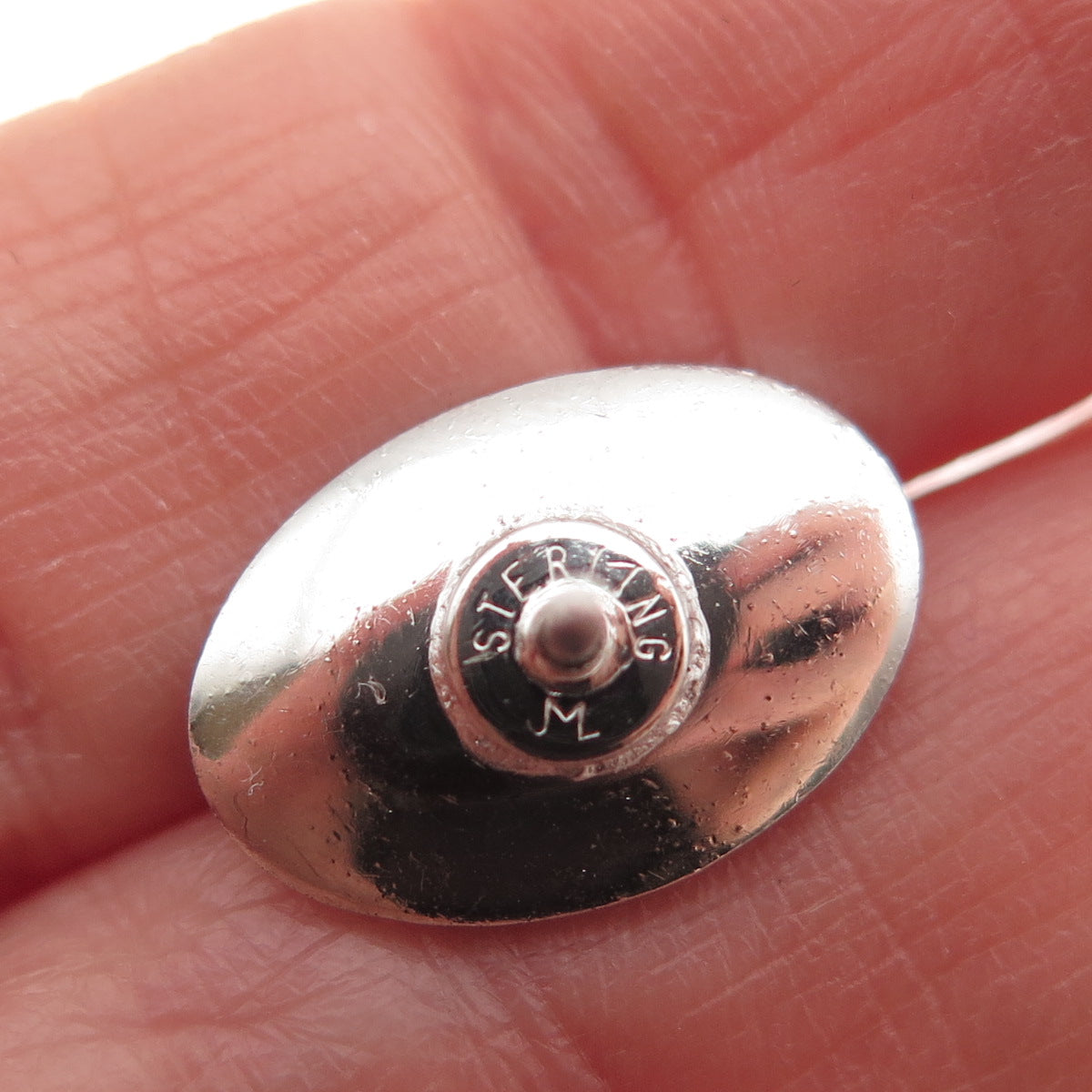 JML Diplomat 925 Sterling Silver Vintage Real Star Sapphire Tie Tack Lapel Pin