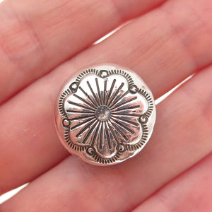 Old Pawn 925 Sterling Silver Vintage Southwestern Concho Tribal Clip Button