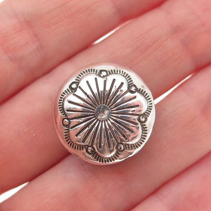 Old Pawn 925 Sterling Silver Vintage Southwestern Concho Tribal Clip Button