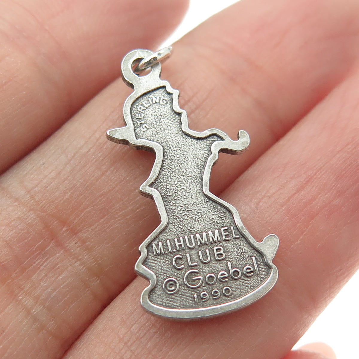 GOEBEL 925 Sterling Silver Vintage 1990 M. I. Hummel Club Charm Pendant