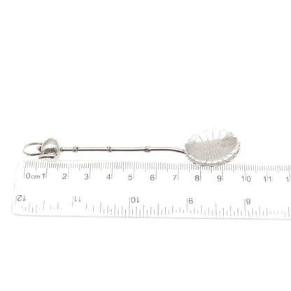950 Silver Antique Japan Teapot Coffee Spoon