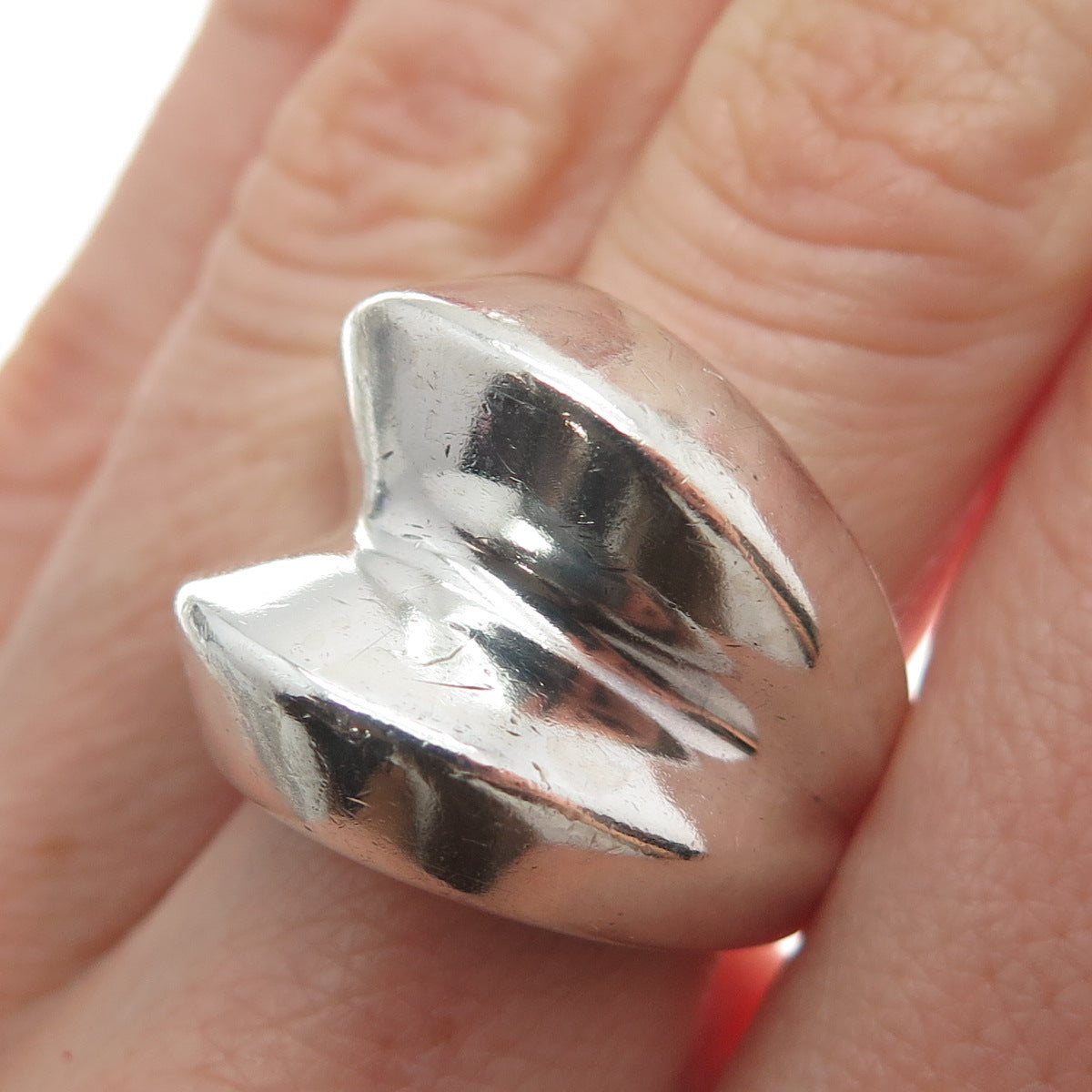 ESPO JOSEPH ESPOSITO 925 Sterling Silver Vintage Modernist Ring Size 7.25