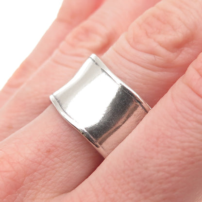 Silpada 925 Sterling Silver Vintage Modernist Oxidized Band Ring Size 11.25